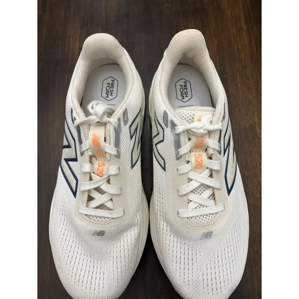 New Balance Women's Fresh Foam 520 v9 size 7.5 White,Orange, Blue